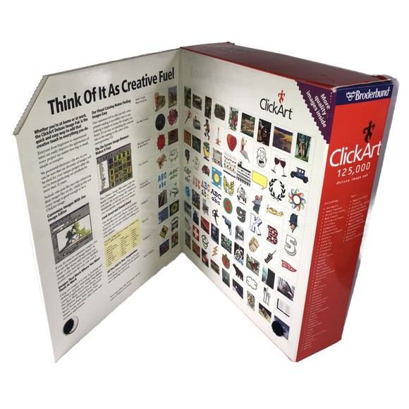 Click Art 125,000 Print Shop Deluxe Images Pak, 2 Users Catalog Guides ,… - Picture 1 of 10